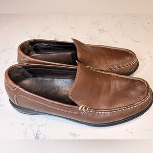 Cole Haan Men's Brown Leather Slip On Loafers- size 10